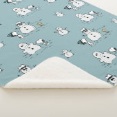 Erdnüsse | Snoopy & Woodstock Winter Break Pattern Sherpadecke (3/4)