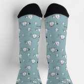 Erdnüsse | Snoopy & Woodstock Winter Break Pattern Socken (Oben)