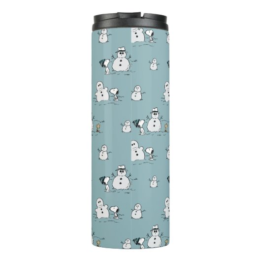 Erdnüsse | Snoopy & Woodstock Winter Break Pattern Thermosbecher (Rückseite)