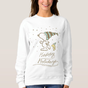 Erdnüsse Snoopy & Woodstock Winter Skaten Sweatshirt