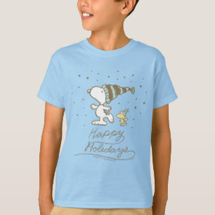 Erdnüsse   Snoopy & Woodstock Winter Skaten T-Shirt