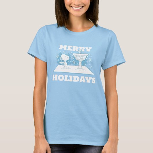 Erdnüsse | Snoopy & Woodstock Winter Wonderland T-Shirt (Vorderseite)