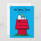 Erdnüsse | Snoopy & Woodstock | Wir haben uns bewe Postkarte (Vorne/Hinten)