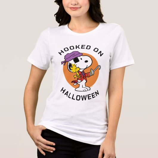 Erdnüsse | Snoopy & Woodstock zu Halloween Tri-Blend Shirt (Vorderseite)