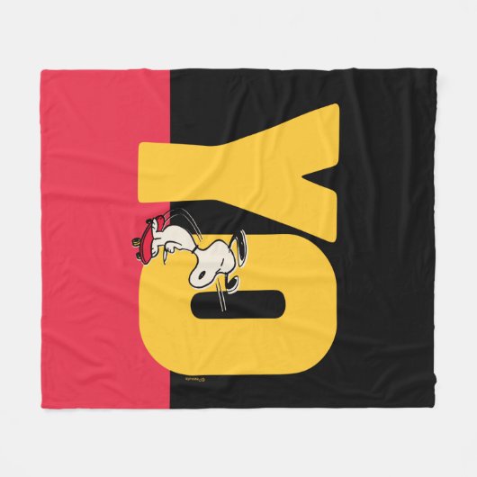 Erdnüsse | Snoopy YO Skateboard Fleecedecke (Vorderseite (Horizontal))