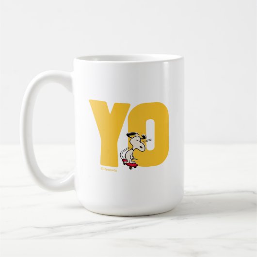 Erdnüsse | Snoopy YO Skateboard Kaffeetasse (Links)