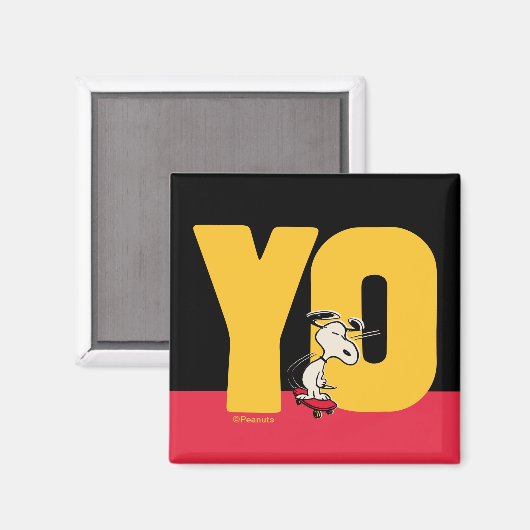 Erdnüsse | Snoopy YO Skateboard Magnet (Vorderseite/Rückseite)