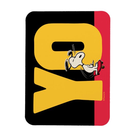 Erdnüsse | Snoopy YO Skateboard Magnet (Vertikal)