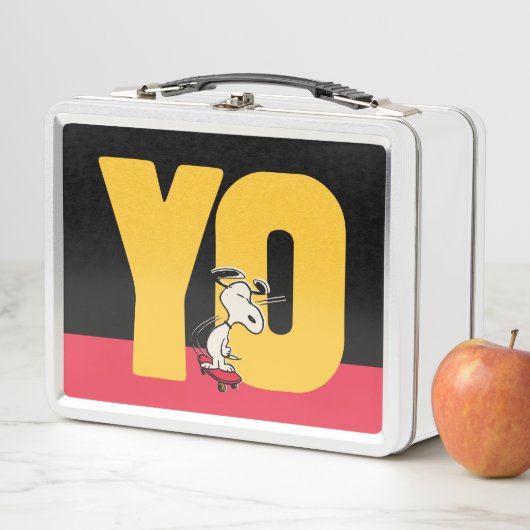Erdnüsse | Snoopy YO Skateboard Metall Brotdose (Beispiel)