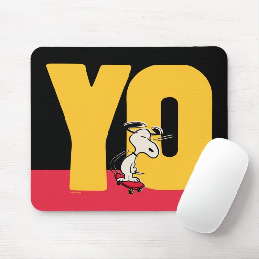 Erdnüsse | Snoopy YO Skateboard Mousepad (Mit Mouse)