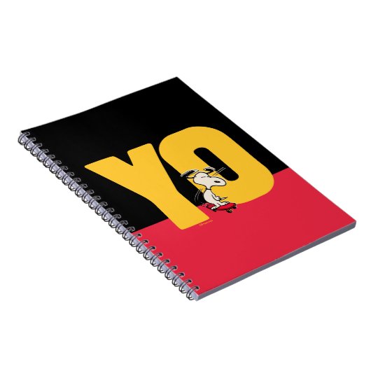 Erdnüsse | Snoopy YO Skateboard Notizblock (Rechte Seite)