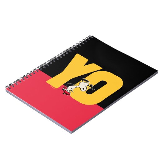 Erdnüsse | Snoopy YO Skateboard Notizblock (Linke Seite)