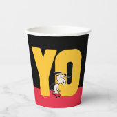 Erdnüsse | Snoopy YO Skateboard Pappbecher (Vorderseite)