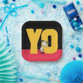 Erdnüsse | Snoopy YO Skateboard Pappteller (Party)