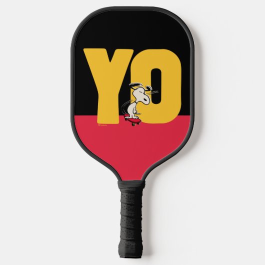 Erdnüsse | Snoopy YO Skateboard Pickleball Schläger (Rückseite)