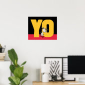 Erdnüsse | Snoopy YO Skateboard Poster (Heimbüro)
