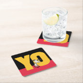 Erdnüsse | Snoopy YO Skateboard Rechteckiger Pappuntersetzer (Vor Ort)