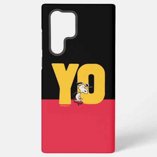 Erdnüsse | Snoopy YO Skateboard Samsung Galaxy Hülle (Rückseite)