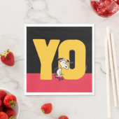 Erdnüsse | Snoopy YO Skateboard Serviette (Beispiel)