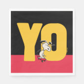 Erdnüsse | Snoopy YO Skateboard Serviette (Vorderseite)