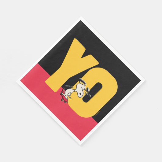 Erdnüsse | Snoopy YO Skateboard Serviette (Ecke)