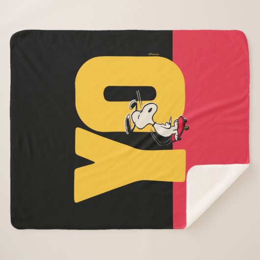 Erdnüsse | Snoopy YO Skateboard Sherpadecke (Vorderseite (Horizontal))