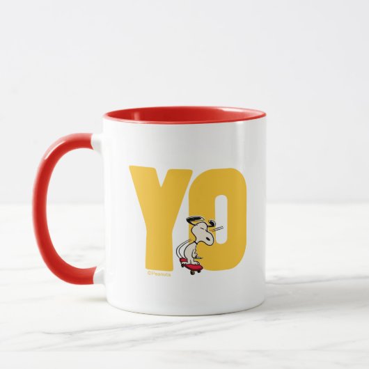Erdnüsse | Snoopy YO Skateboard Tasse (Links)