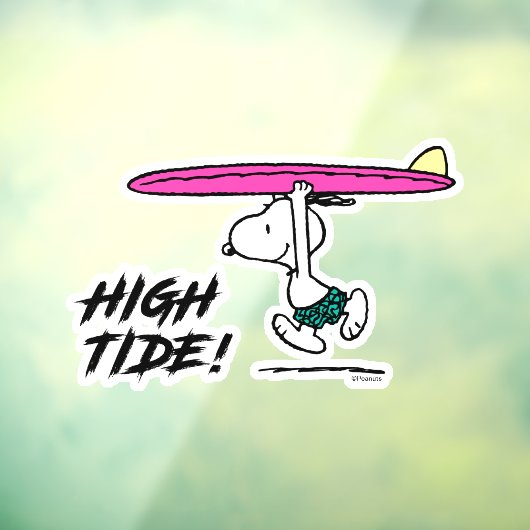 Erdnüsse | Snoopy zum Surfen Fensteraufkleber (Blatt 3)