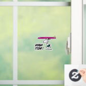 Erdnüsse | Snoopy zum Surfen Fensteraufkleber (Zuhause)