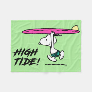Erdnüsse   Snoopy zum Surfen Fleecedecke