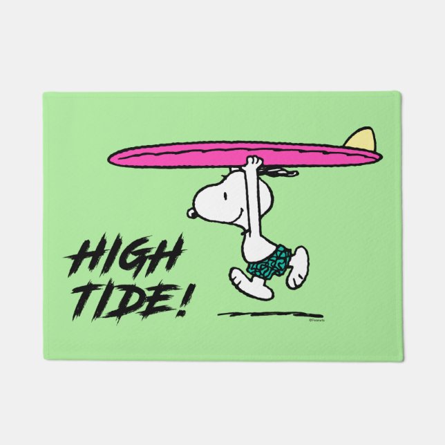 Erdnüsse | Snoopy zum Surfen Fußmatte (Vorderseite)