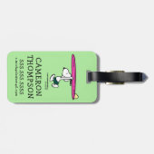 Erdnüsse | Snoopy zum Surfen Gepäckanhänger (Rückseite horizontal)