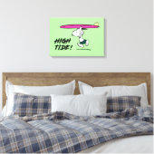 Erdnüsse | Snoopy zum Surfen Leinwanddruck (Insitu (Schlafzimmer))