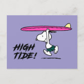 Erdnüsse | Snoopy zum Surfen Postkarte (Vorderseite)