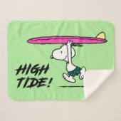 Erdnüsse | Snoopy zum Surfen Sherpadecke (Vorderseite (Horizontal))