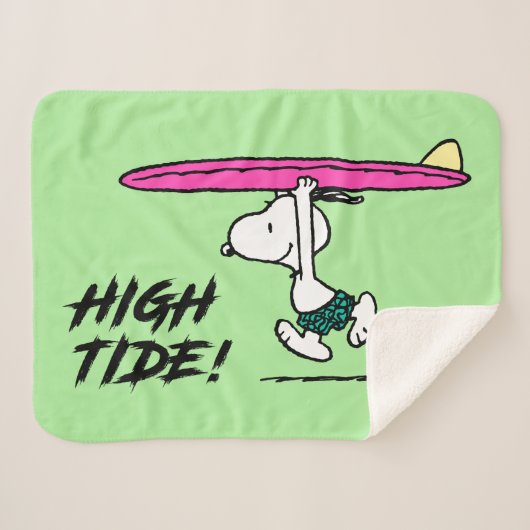 Erdnüsse | Snoopy zum Surfen Sherpadecke (Vorderseite (Horizontal))