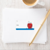 Erdnüsse | Snoopy's Dog House mit dem Lichts-Gesch Adressaufkleber (Insitu)