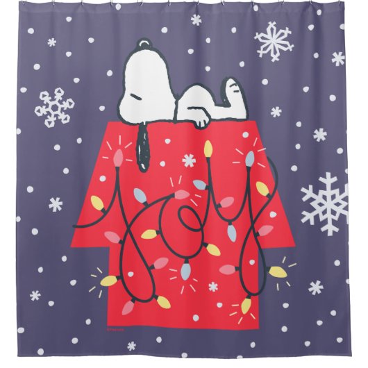 Erdnüsse | Snoopy's Holiday Dreamer Duschvorhang (Vorderseite)