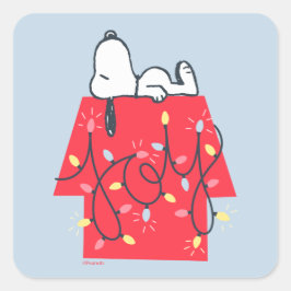 Erdnüsse | Snoopy's Holiday Dreamer Quadratischer Aufkleber
