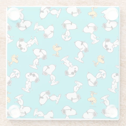 Erdnüsse | Sonnenbrille Muster Glasuntersetzer (Rückseite)