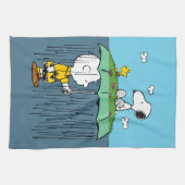 Erdnüsse | Sonnentag Rainy Day Half & Halb Geschirrtuch (Horizontal)