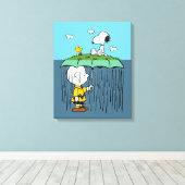 Erdnüsse | Sonnentag Rainy Day Half & Halb Leinwanddruck (Insitu (Holzboden))