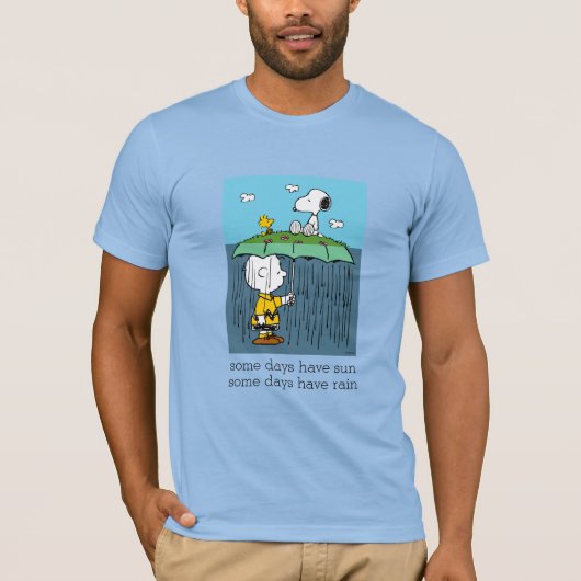 Erdnüsse | Sonnentag Rainy Day Half & Halb T-Shirt (Vorderseite)