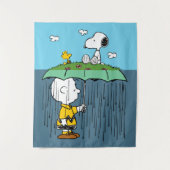 Erdnüsse | Sonnentag Rainy Day Half & Halb Wandteppich (Vorderseite)