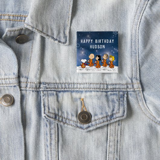 Erdnüsse | Space Birthday Button (Beispiel)