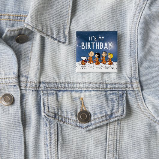 Erdnüsse | Space Birthday Button (Beispiel)