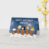 Erdnüsse | Space Birthday Karte (Gelbe Blume)