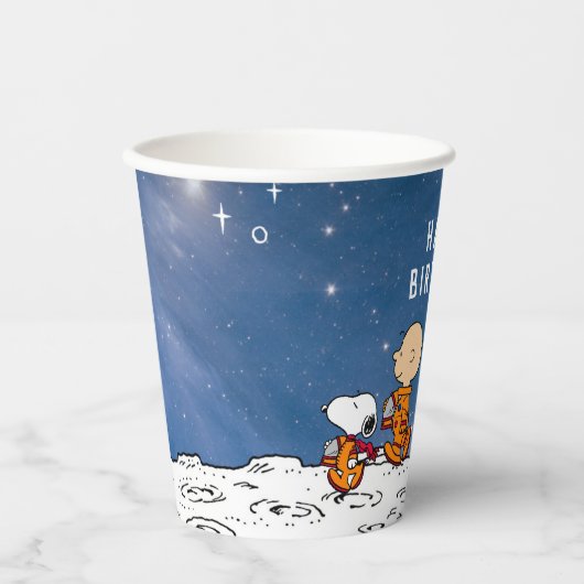 Erdnüsse | Space Birthday Pappbecher (Vorderseite)