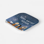 Erdnüsse | Space Birthday Pappteller (Gewinkelt)