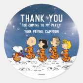 Erdnüsse | Space Birthday Runder Aufkleber (Vorderseite)